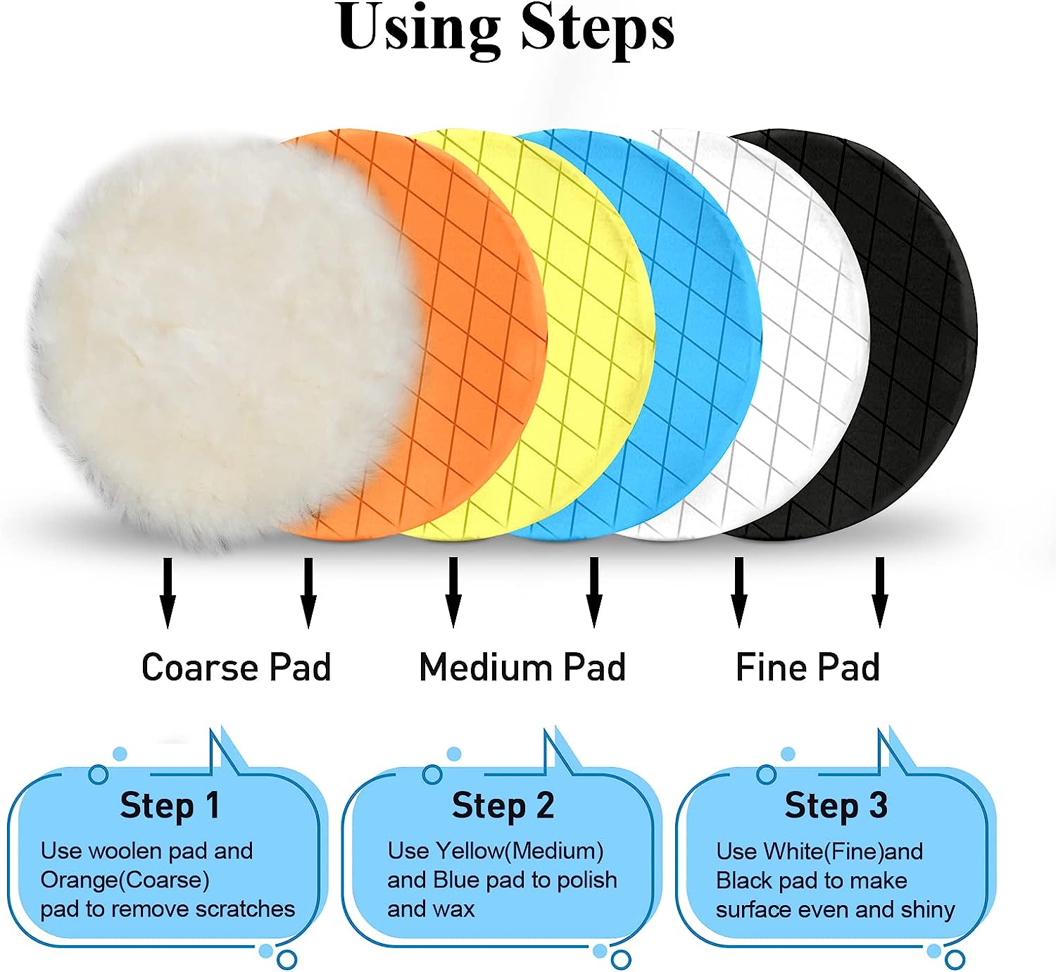 5 Pack 6 Inch Compound Buffing - Car Wax Polishing Pad recensie en prijs