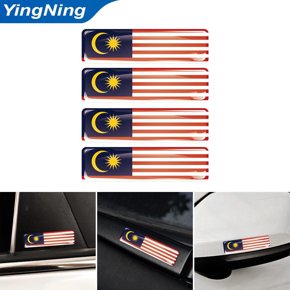 4PCS 3D Epoxy Domed Sticker Ma - Car Accessories Malaysia recensie en prijs