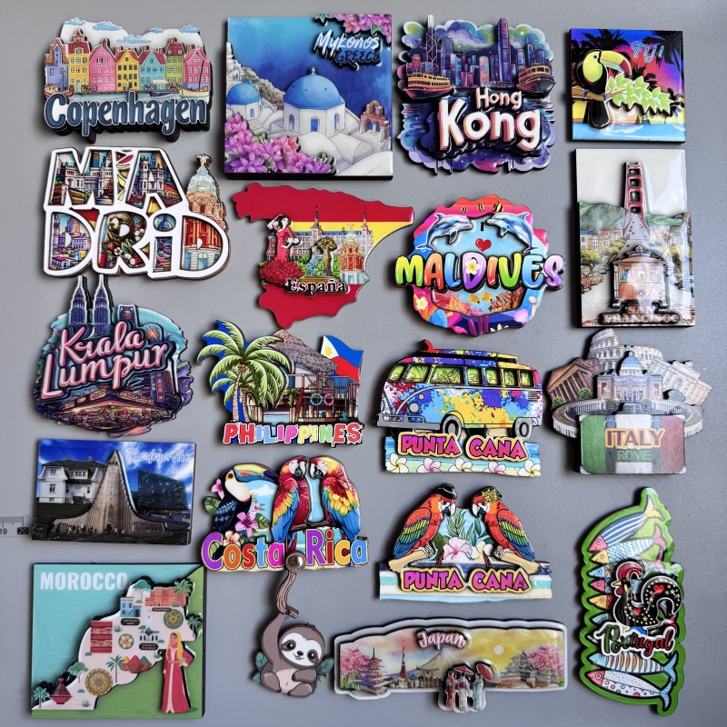 Wood Fridge Magnets Denmark GR - Car Accessories Dubai recensie en prijs