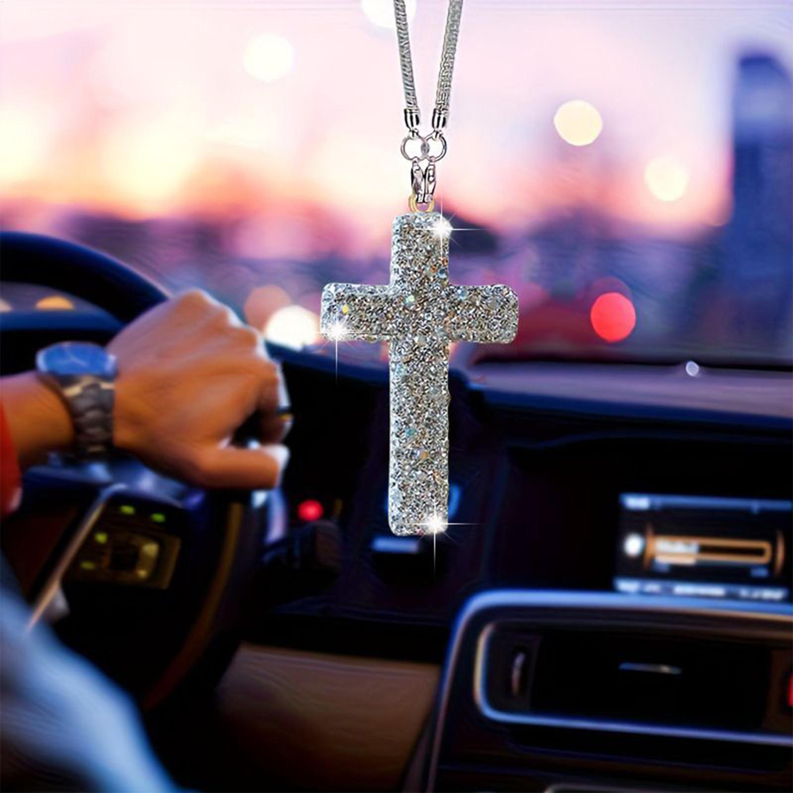 Car Pendant Cross Crystal Rhin - Car Accessories For Women recensie en prijs